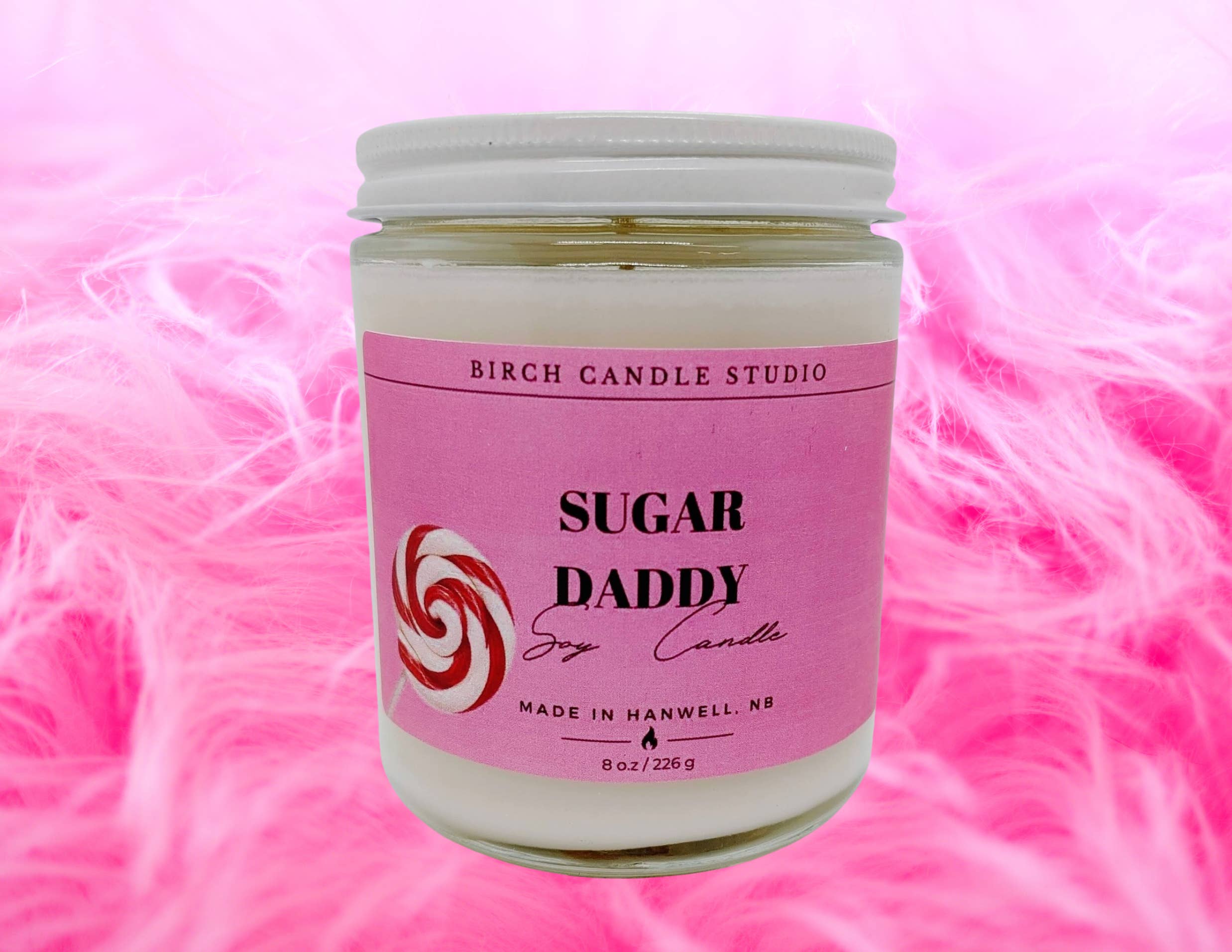 Birch Candle Studio - Vendita all'ingrosso Candela in vasetto - Sugar Daddy - (Limone/Vaniglia/Caramello)