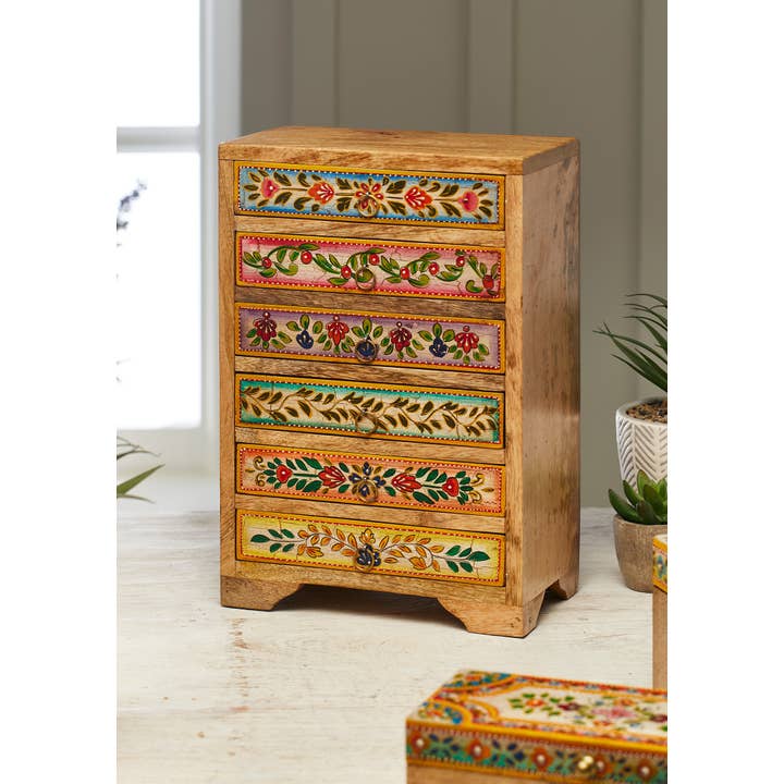 Namaste - Wholesale Bedroom furniture - Zaha Hand Painted 6-Drawer Chest3