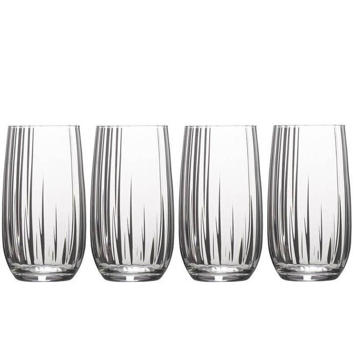 Mikasa Gail Optic HigHiballall 18OZ Glass S/4 for wholesale by Mikasa