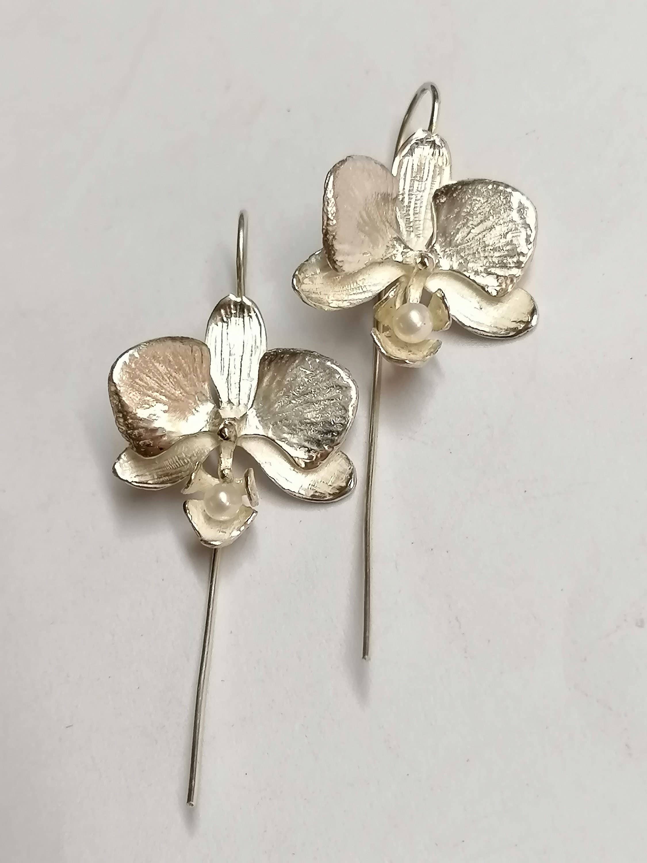 Andrew O'Dell Jewellery – wholesale Dangle earrings – Orchid Drop Earrings Made From Silver3