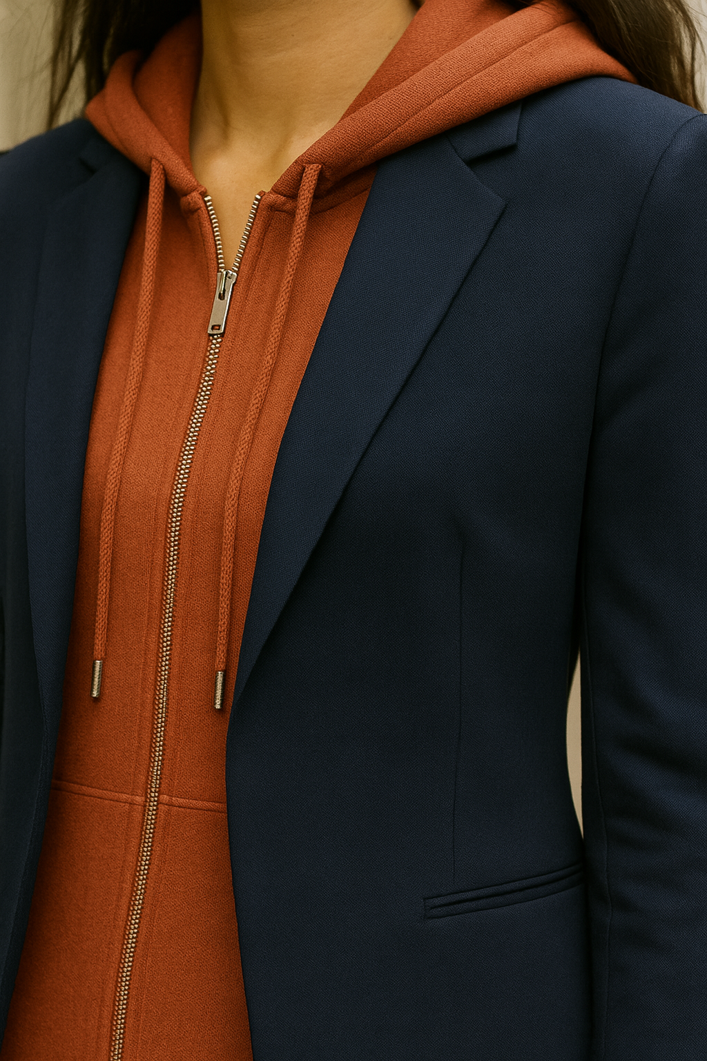 Cinnamon Lena Hood Versa Panel— Knit Hoodie for wholesale on Faire0