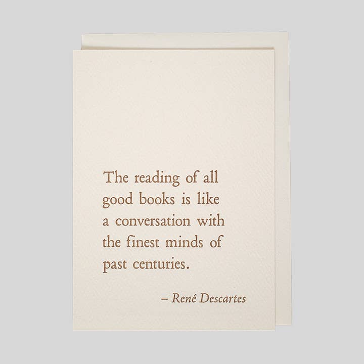 René Decartes - Livres QuoteNote pour la vente par folio press & paperie