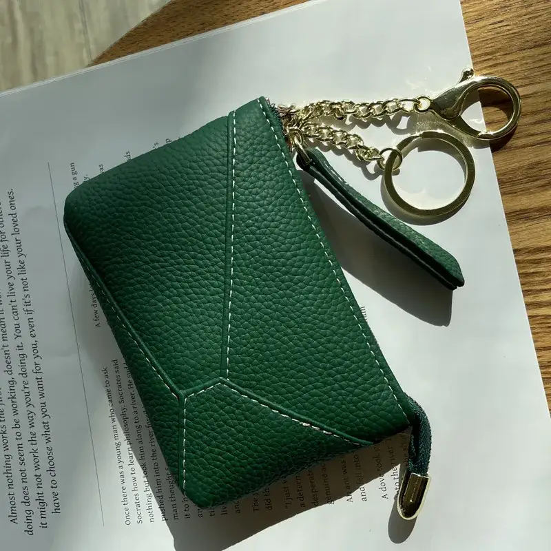 Sweet Cherry Sky - Wholesale Coin Purse - Women's - Genuine Leather Coin Purse Wallet with Keychain 1