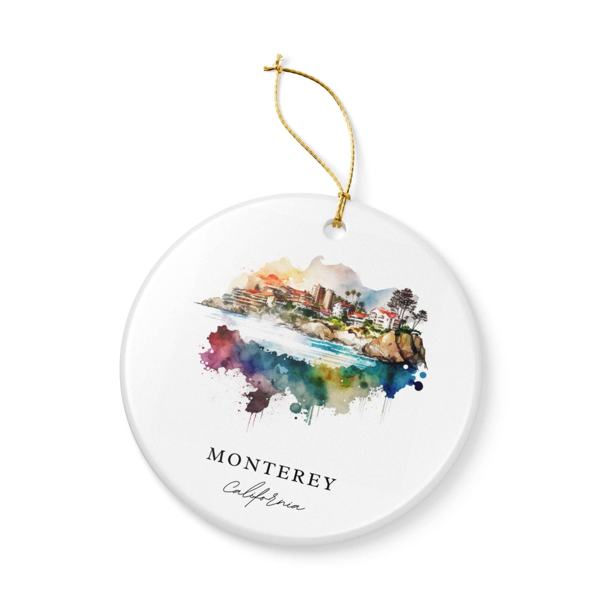 Premium Travel Art - Wholesale Ornament - Monterey California Ornament: Unique Monterey Souvenir, Monterey Xmas Decor, and Authentic Monterey CA Gift3