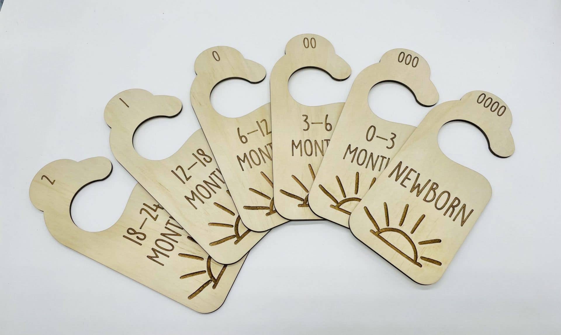 Timber Tinkers - Wholesale Clothes hangers - Nursery Wardrobe Dividers - Sun3