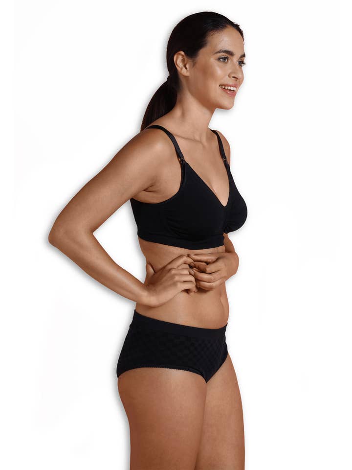 Carriwell – Großhandel Still-BH – Schwangerschafts- & Stillmode – Gepolsterter Schwangerschafts- und Still-BH (Schwarz)2