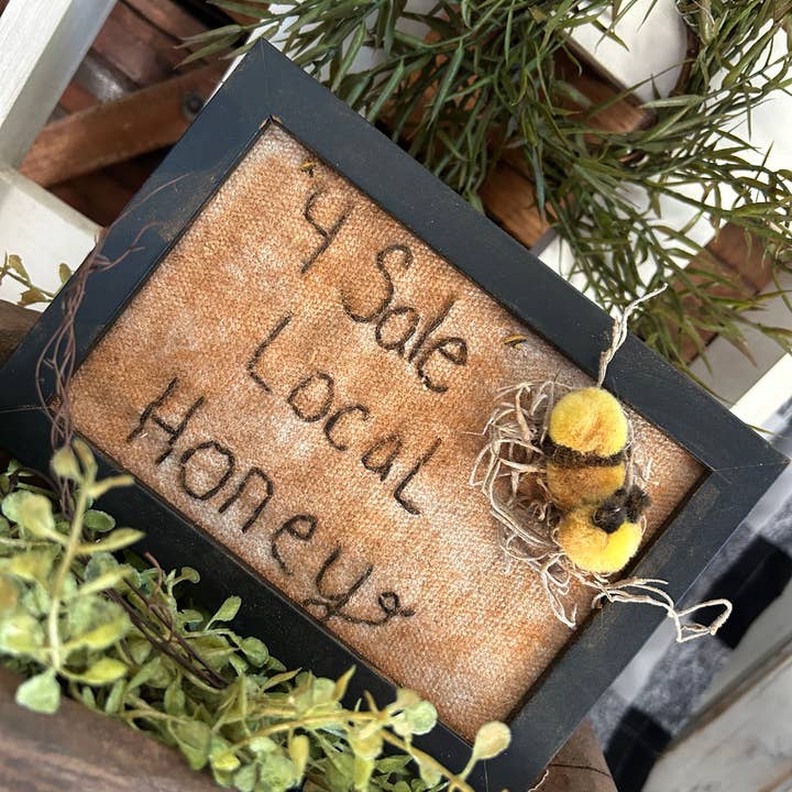 Marquoir primitif fait à la main — Miel local pour la vente par Colonial House Primitives