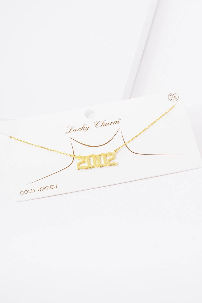 OHBOOBA DESIGN - Wholesale Pendant/Charm Necklace - Gold Plated Birth Year Necklace44