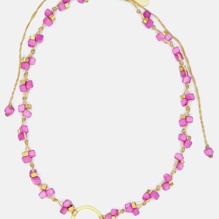 Pretty Pink Eco-Jewellery - Venta al por mayor Collares de cuentas/perlas - Collar Dainty Tagua4