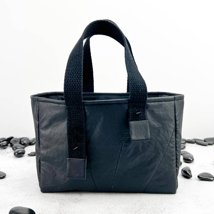 Black Quilted Mini Tote Bag for wholesale by Sumie Tachibana