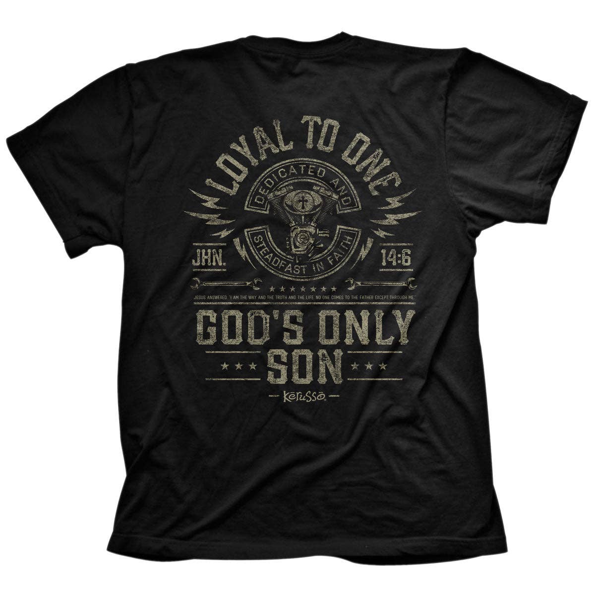 Black Kerusso Mens T-Shirt Loyal for wholesale on Faire2