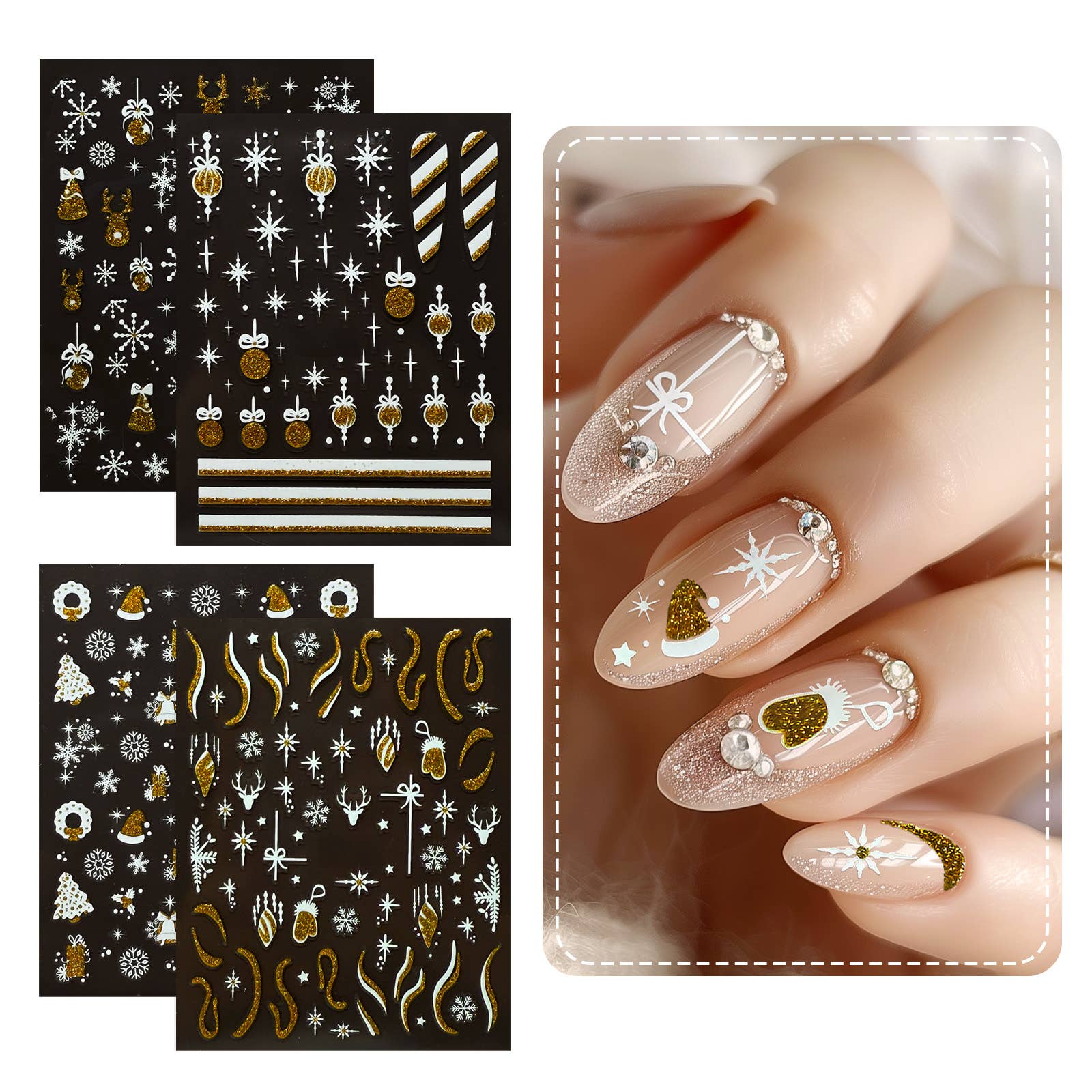 Wrapables.com - Wholesale Nail Art/Decal - Wrapables 5D Embossed Nail Art Stickers 4pcs4