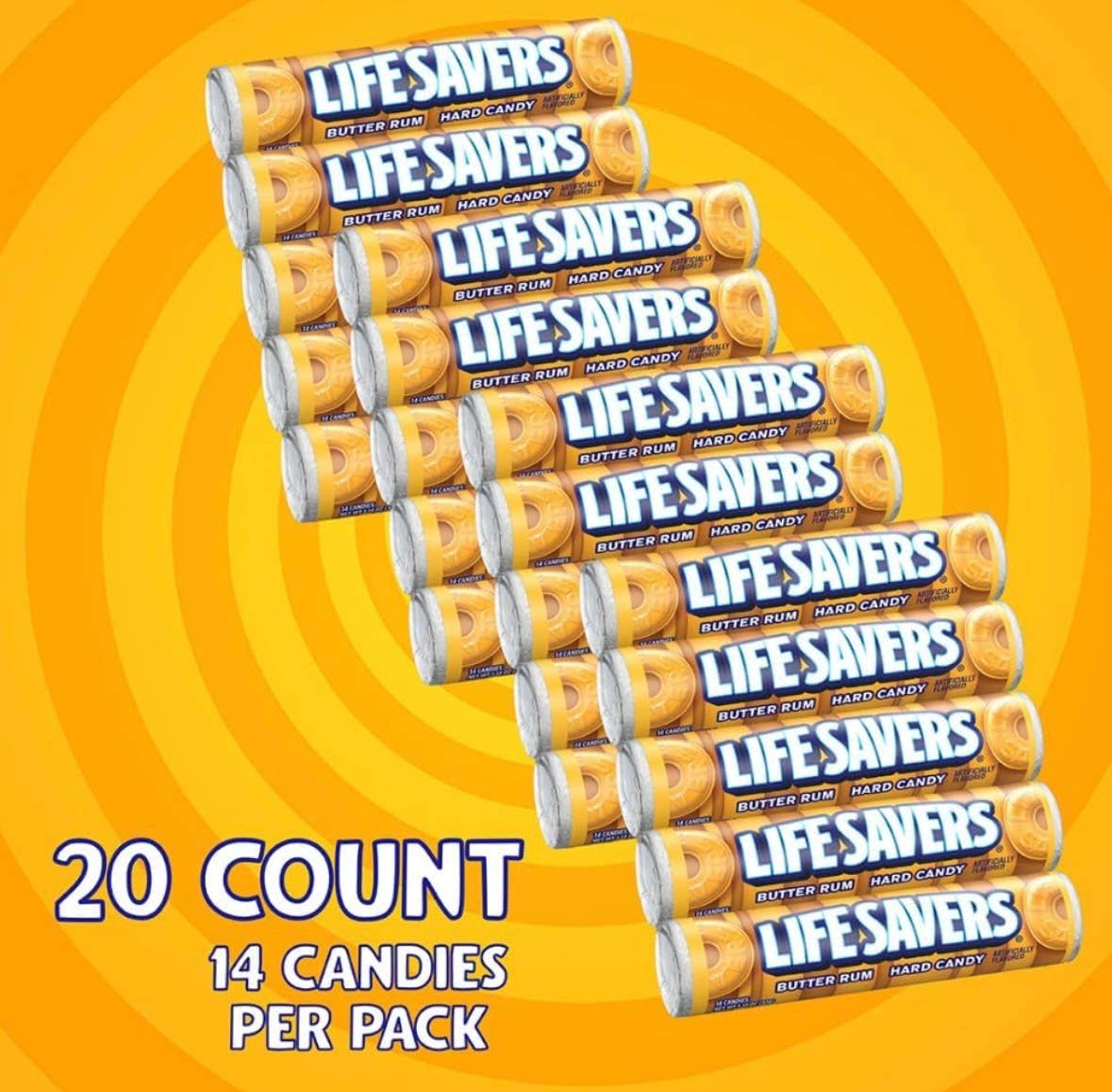 O'Shea's Candies Sweet Shop - Wholesale Retailer Display - Food & Drink - Nostalgic 1921 Butter Rum 🍹 Life Savers® 20ct Retro Roll1