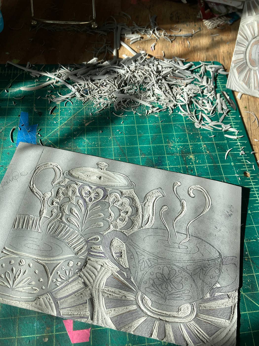 Kathie Studio – wholesale Vardagliga hälsningskort – Tea Blockprint Gratulationskort3