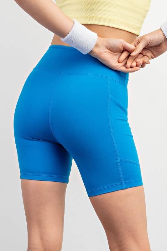 Sunday Morning - Wholesale Athletic Shorts - Women's - P406237-Butter Soft 6 Inch Biker Short with Pockets19