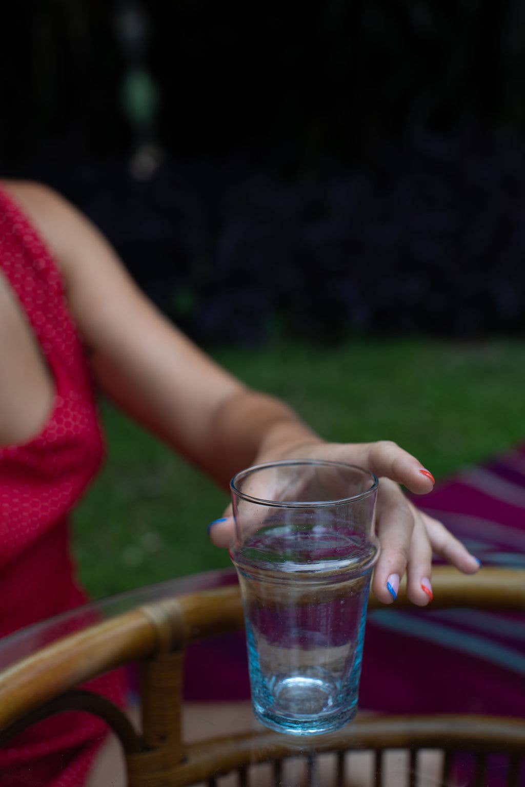 Voyage - Wholesale Drinking Glass/Cup - Moroccan Crystal Blue Glass (24)4