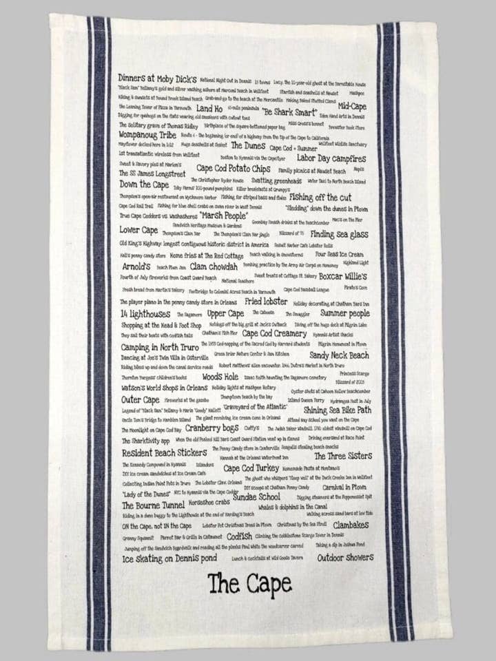 Cape Cod Townie Tea Towel for wholesale by TownieSwag