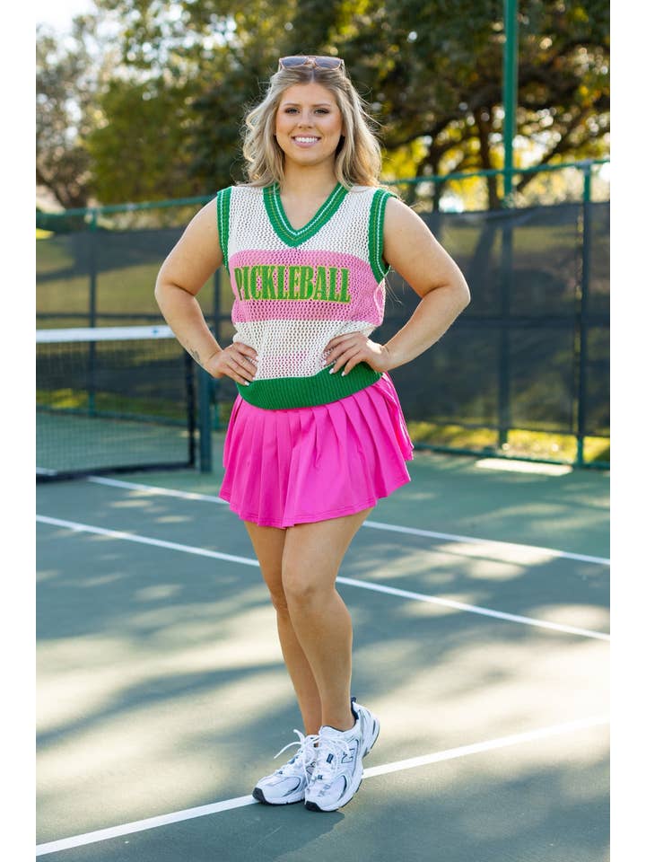 Multi Pickle-ball Sweater Vest for wholesale on Faire7