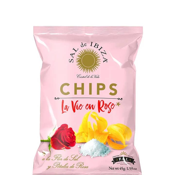 Sal de Ibiza - Chips La Vie en Rose - 1.6 oz for wholesale by Tierra Callada