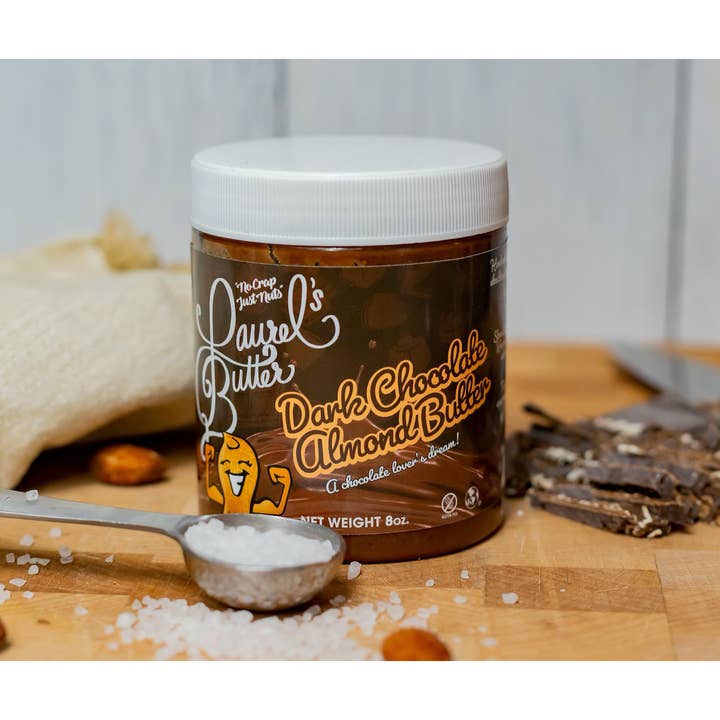 Laurel's Butter - Vente Beurres de noix - Beurre d'amande au chocolat noir, sans sucre ajouté, Nutella 8 oz