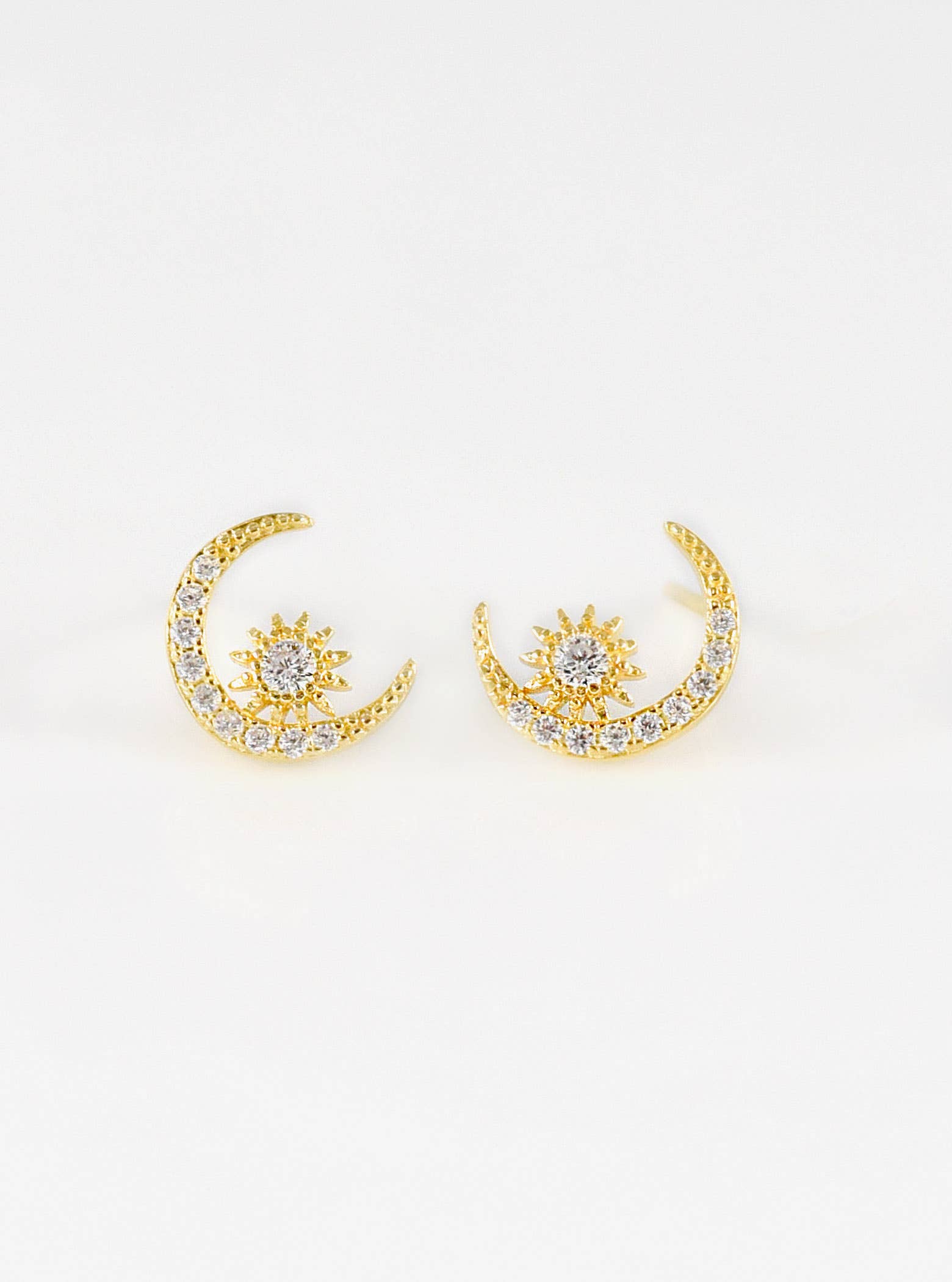 FELIX Z DESIGNS - Vente Clous d'oreille - Boucles d'oreilles à tige en forme de croissant de lune et d'étoile en argent 9250