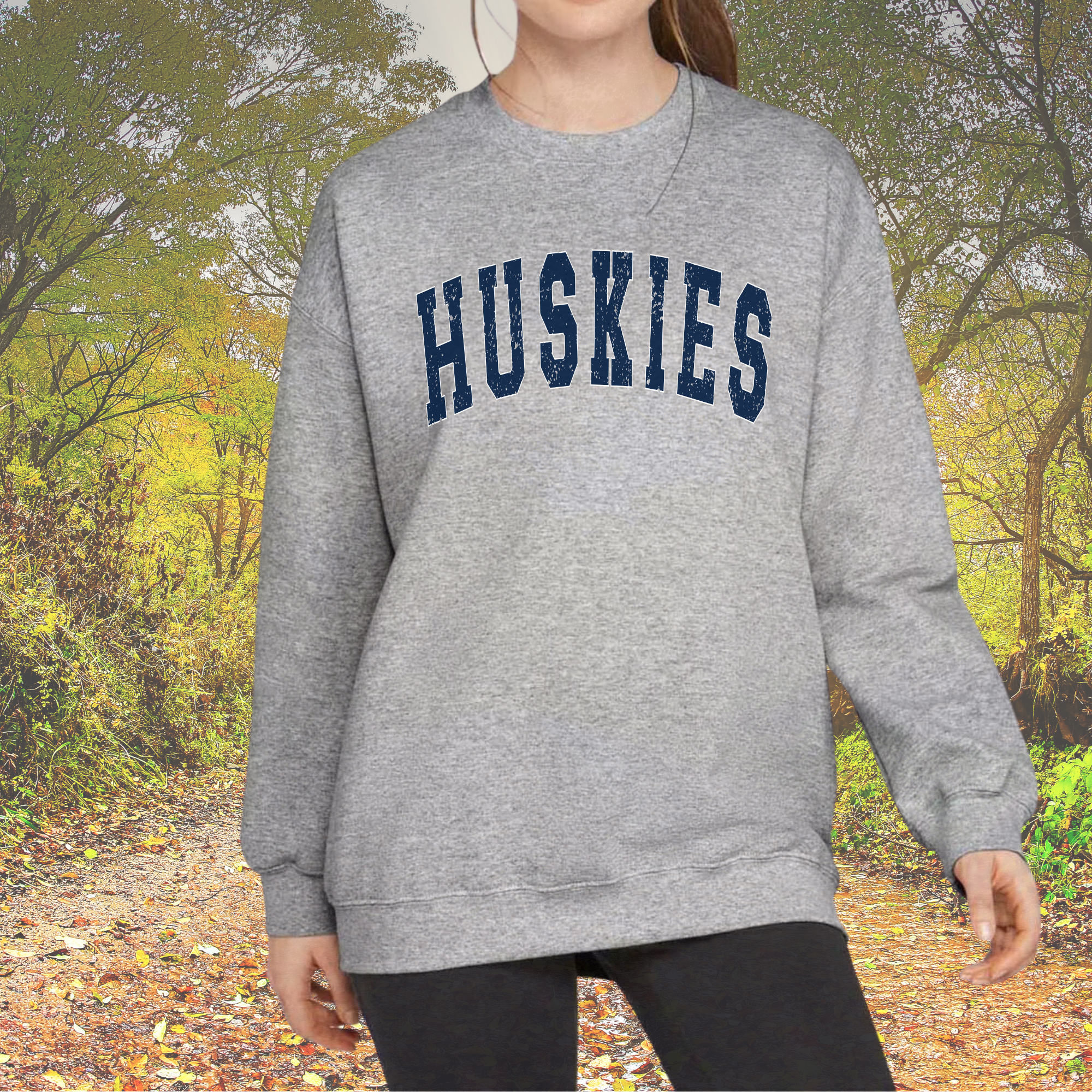 Fan Gear Central - Wholesale Graphic Sweatshirt - Unisex - Huskies Sweatshirt – Gray Unisex Graphic Crewneck 2