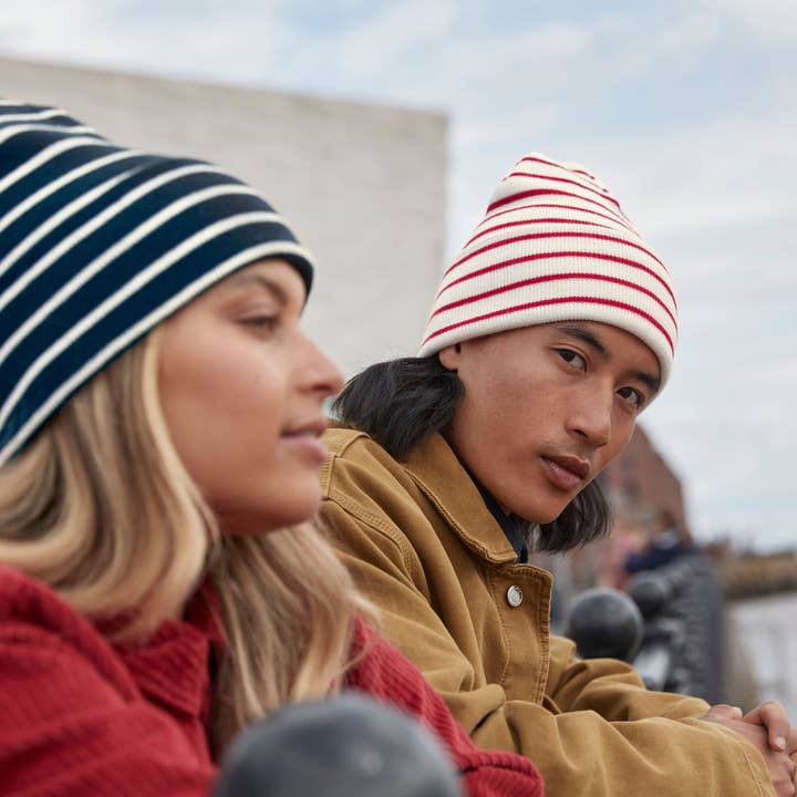 Logo Free Clothing - Venta al por mayor Gorro de lana - Unisex - Gorro Beechfield Original con puños profundos a rayas, unisex, punto doble, 4 colores, talla única4