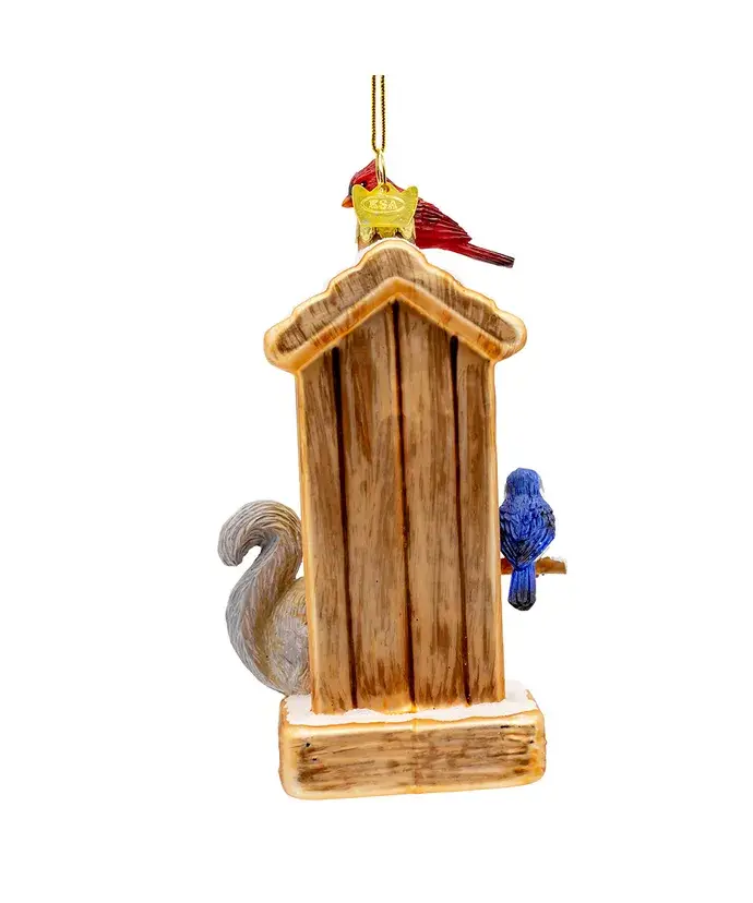 Kurt S. Adler, Inc. - Vente Objets de décoration - Ornement de mangeoire à oiseaux en verre Noble Gems de 5"2