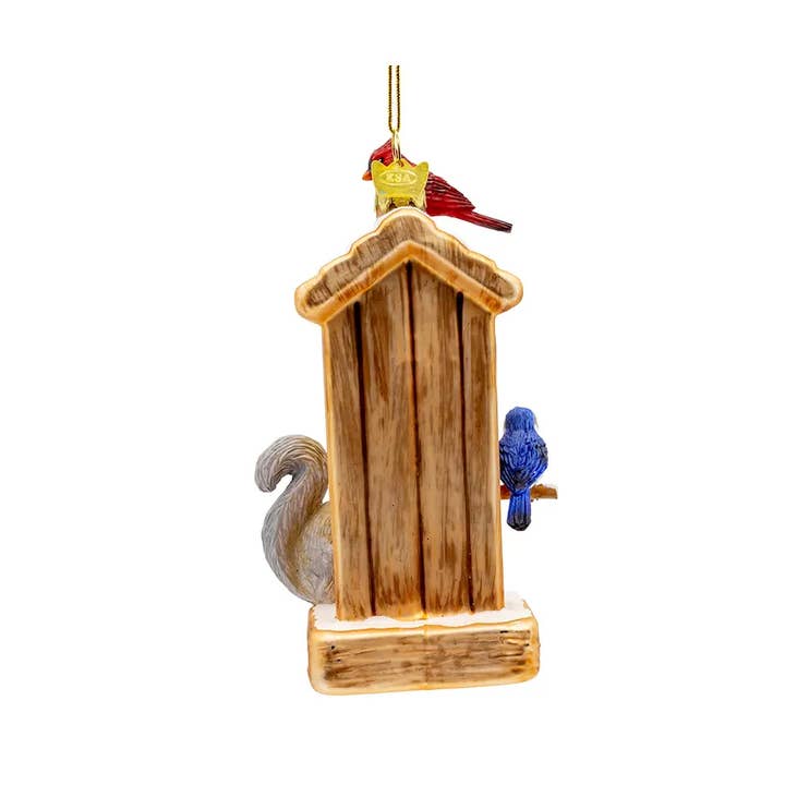 Kurt S. Adler, Inc. - Vente Objets de décoration - Ornement de mangeoire à oiseaux en verre Noble Gems de 5"2