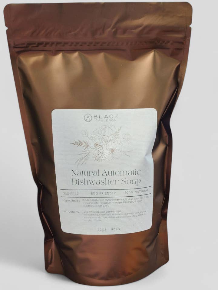 Eco Friendly All Natural Dishwasher Soap / ZERO WASTE / Dish Soap / Home / Clean Dishes for wholesale by Black Cauldron Soap Co.