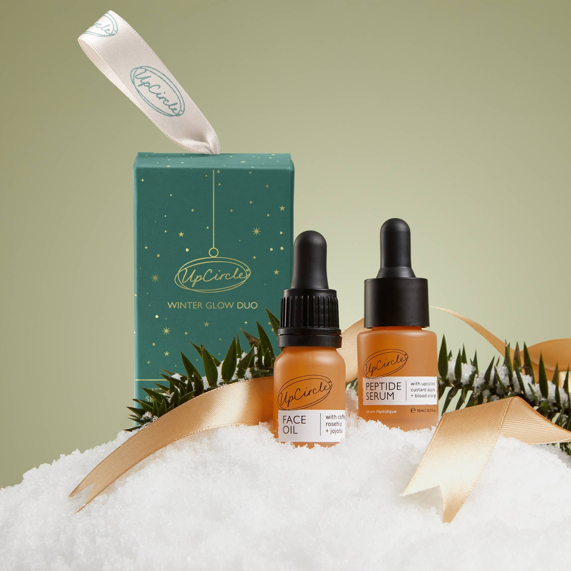 UpCircle Beauty Europe - Venta al por mayor Sérum facial - Dúo de Brillo Invernal Set de Regalo Ecológico de Cuidado de la Piel Vegano Natural1