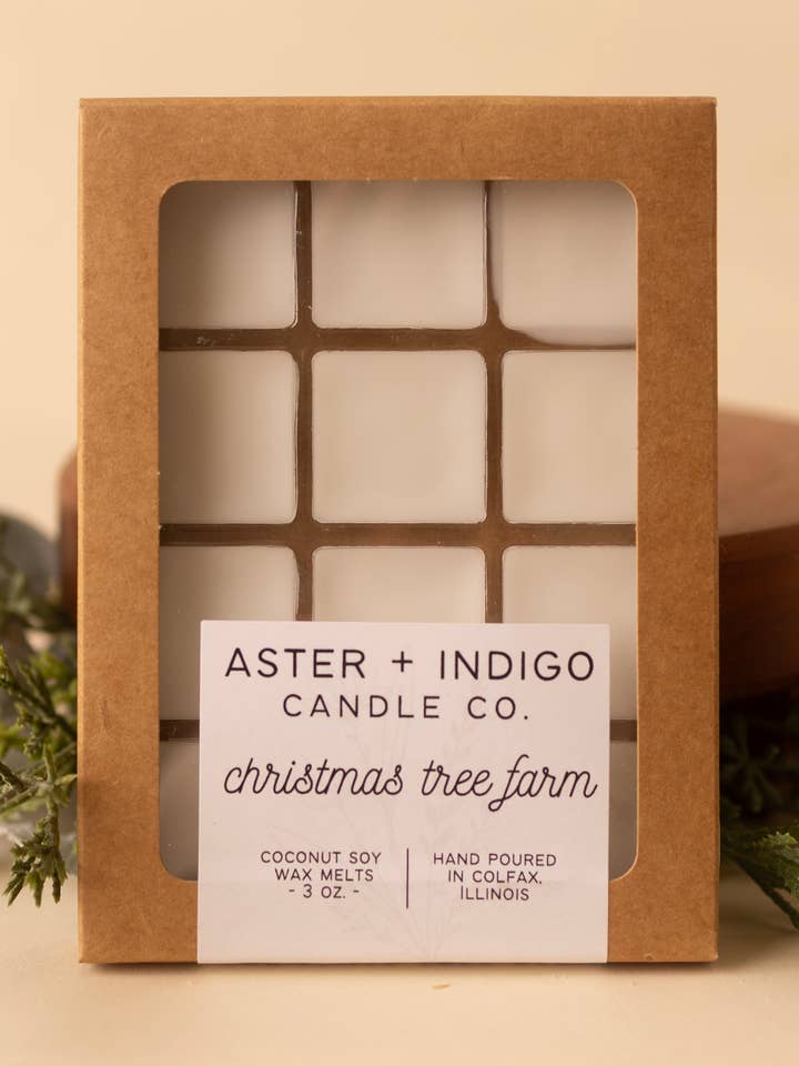 Christmas Tree Farm | Christmas Wax Melt | Winter Wax
Melt for wholesale by Aster + Indigo Candle Co.