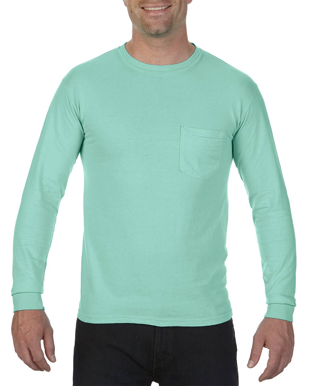 Total Apparel - Wholesale T-Shirt - Men's - Comfort Colors Garment-Dyed Long-Sleeve Pocket T-Shirt C44104