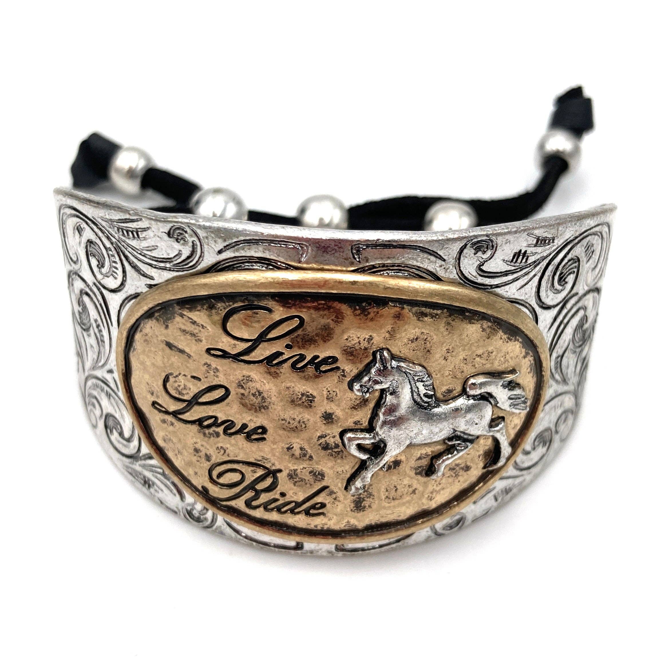 Lunar Deer - Wholesale Cuff Bracelet - Live Love Ride Horse Western Bracelet Cuff1