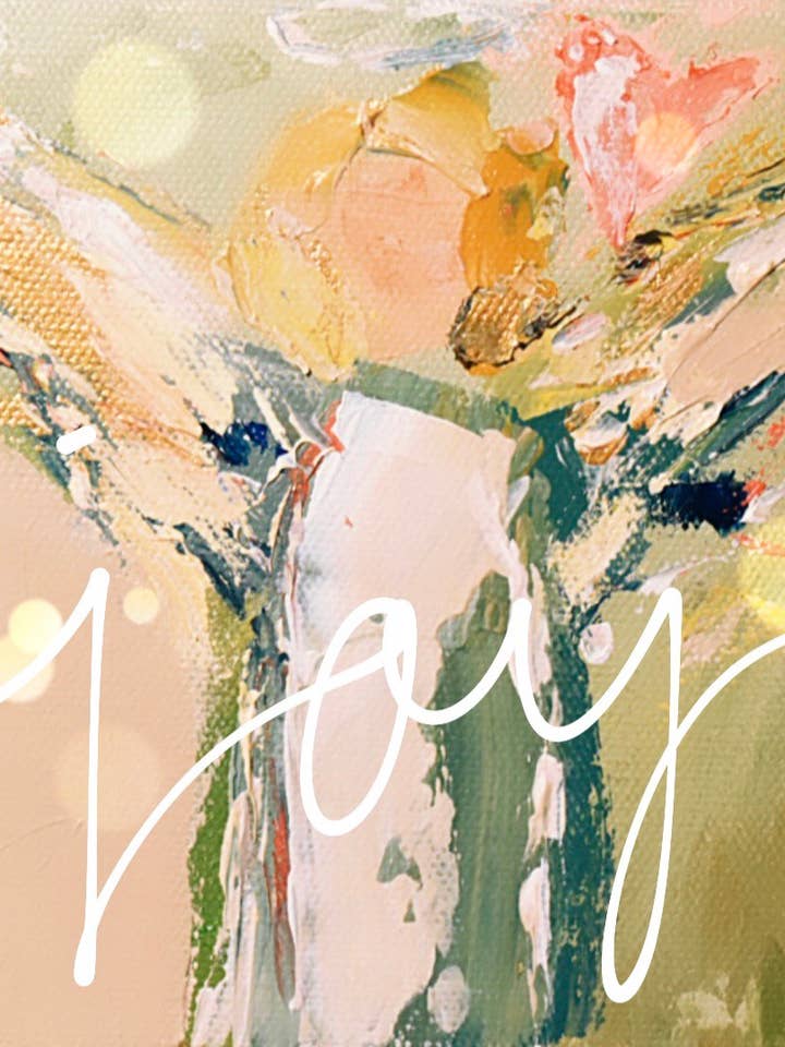 Psalm 94:19 JOY Affirmation Angel 4x4 for wholesale by The Painted Katie