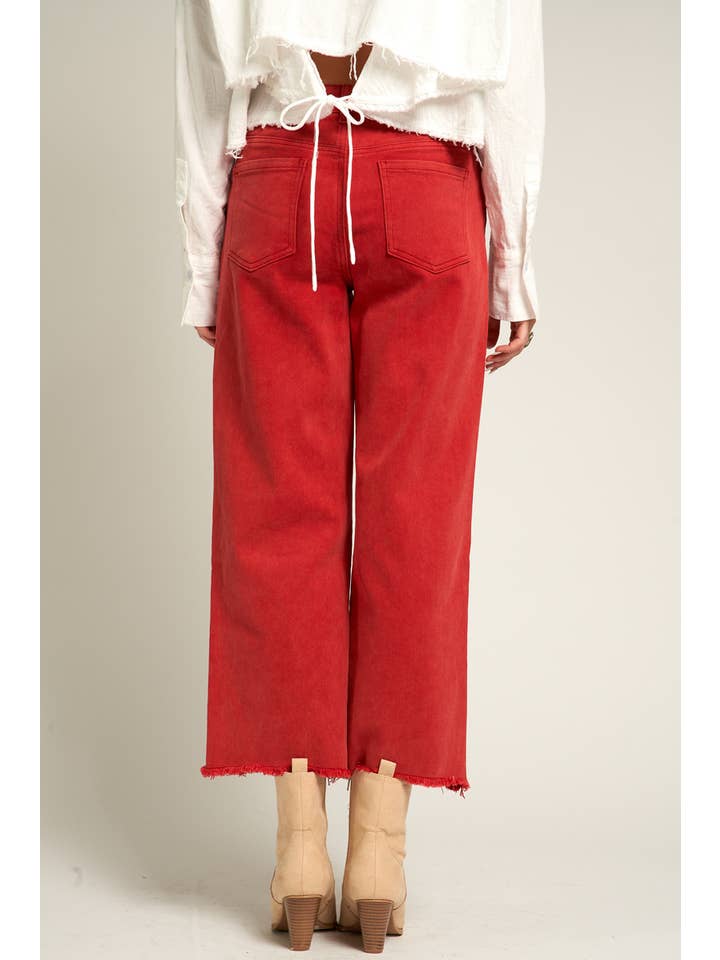 En Crème - Wholesale Jeans - Women's - Cropped Jeans with Frayed Hem 4