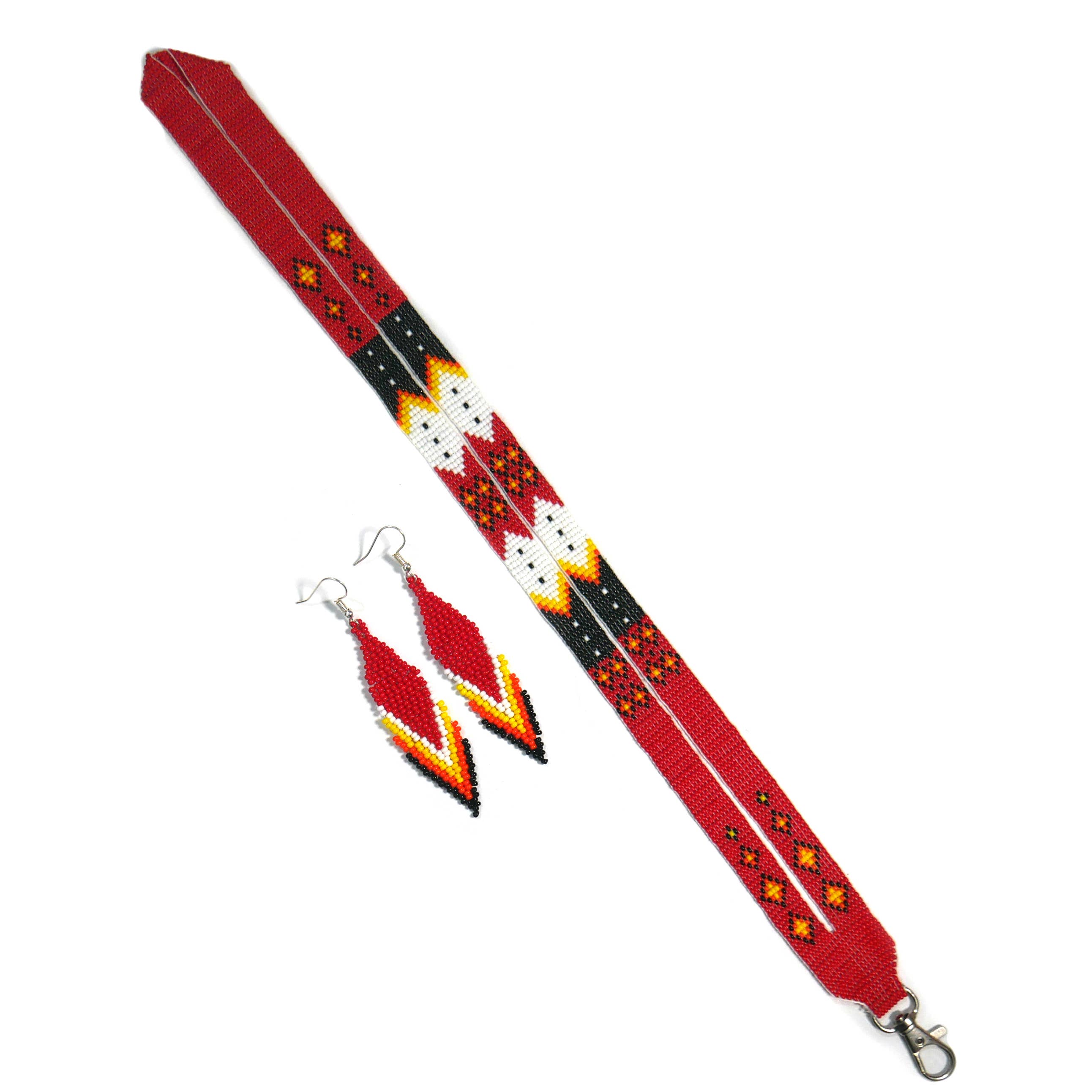 KANGURAH - Wholesale Lanyard - Women's - Beaded Lanyard with Matching Beaded Earrings, ID Card Holder8