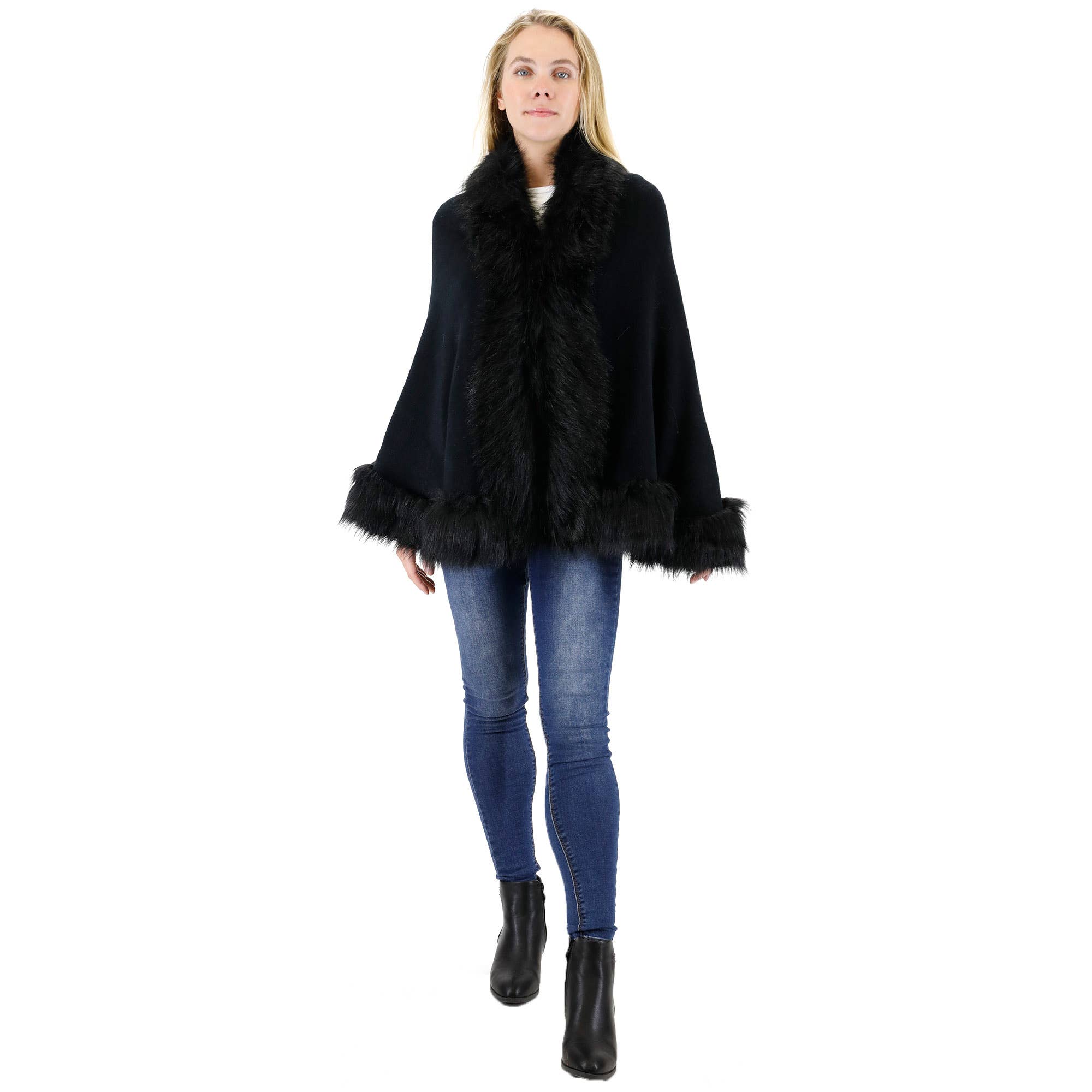 TAPA fashion - Wholesale Fur/Faux Fur Coat - Women's - Fur Short Length Shawl SH923 (2PC)42