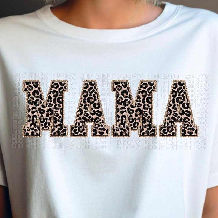 Transferencia DTF falsa de Mama Cheetah para venta al por mayor de K and M Designs