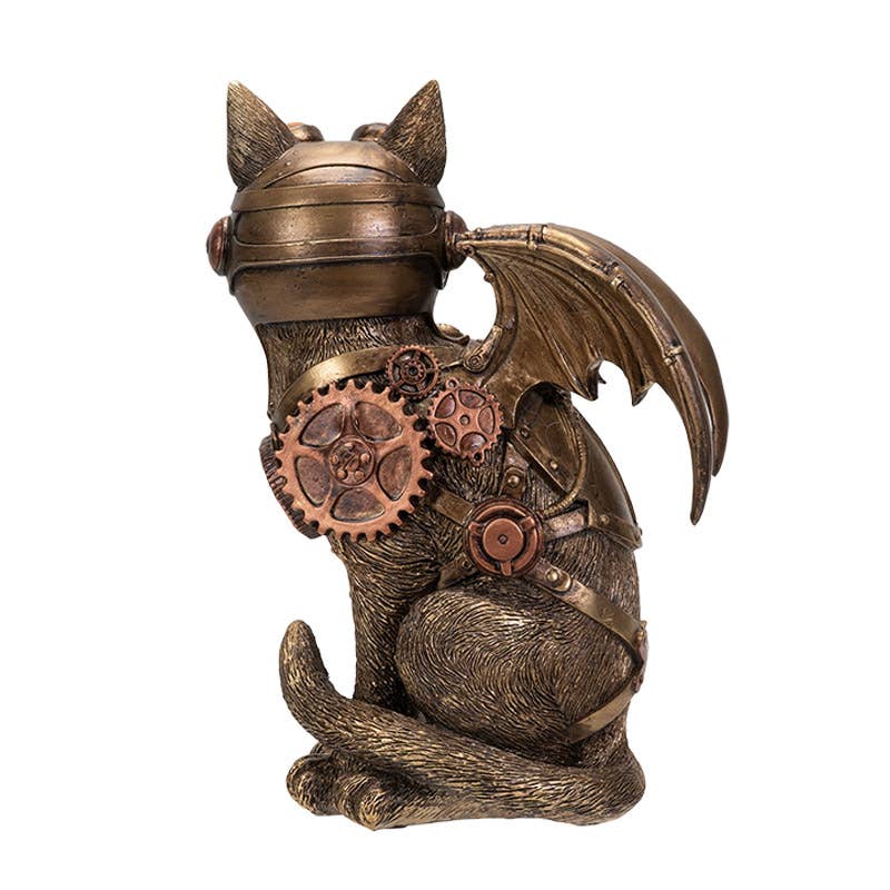 Pacific Trading - Wholesale Decorative Figurine - Steampunk Cat with Wings3