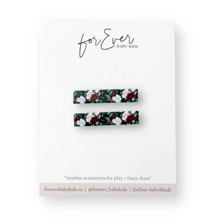 Winter Floral//Juego de clips de coleta para venta al por mayor de forEver baby+kids