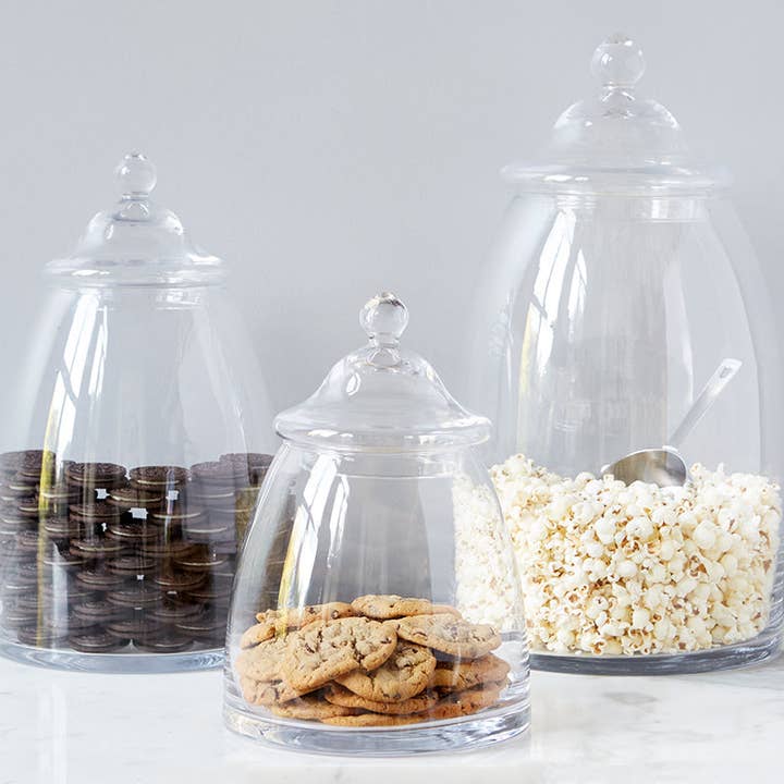etúHOME - Wholesale Jar - Glass Bon Bon Storage Jar with Lid, Large