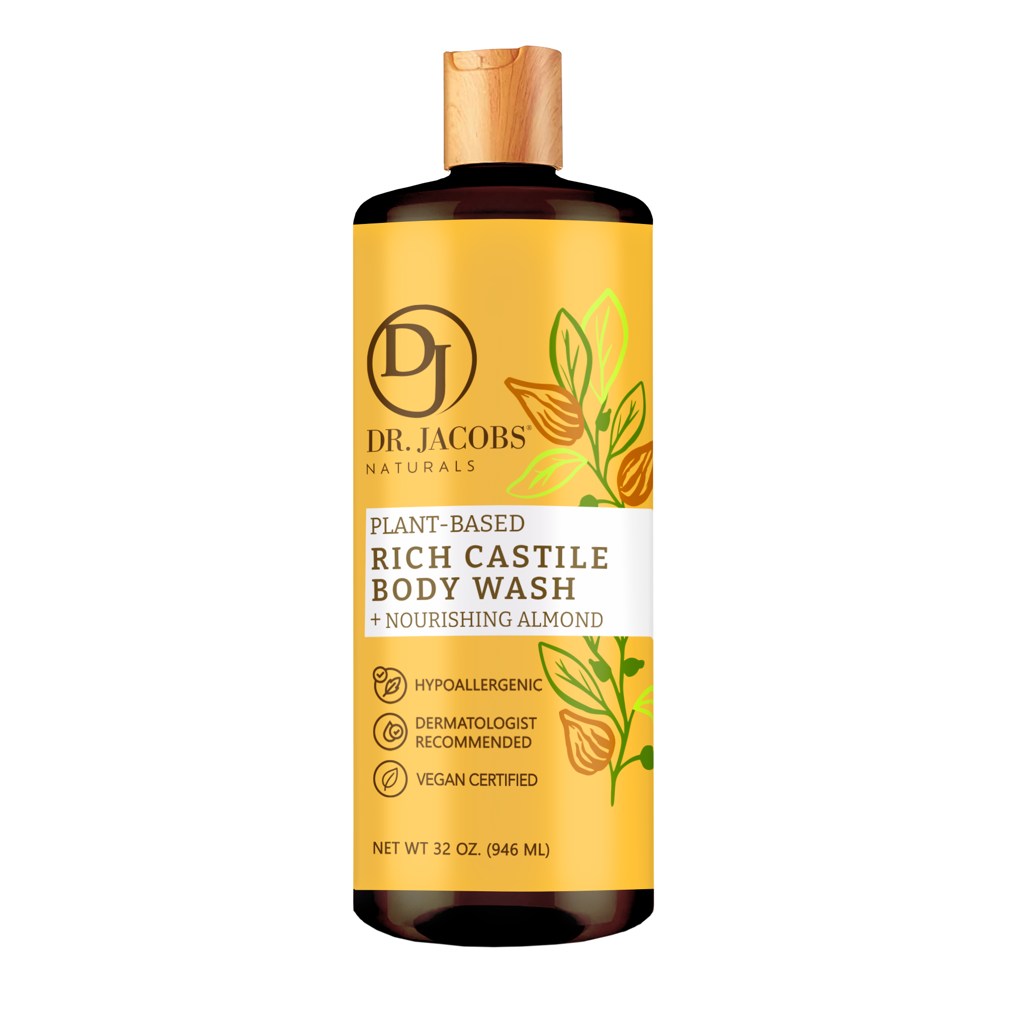 Dr Jacobs Naturals - Wholesale Body Wash/Shower Gel - Rich Castile Body Wash  - 32 oz5