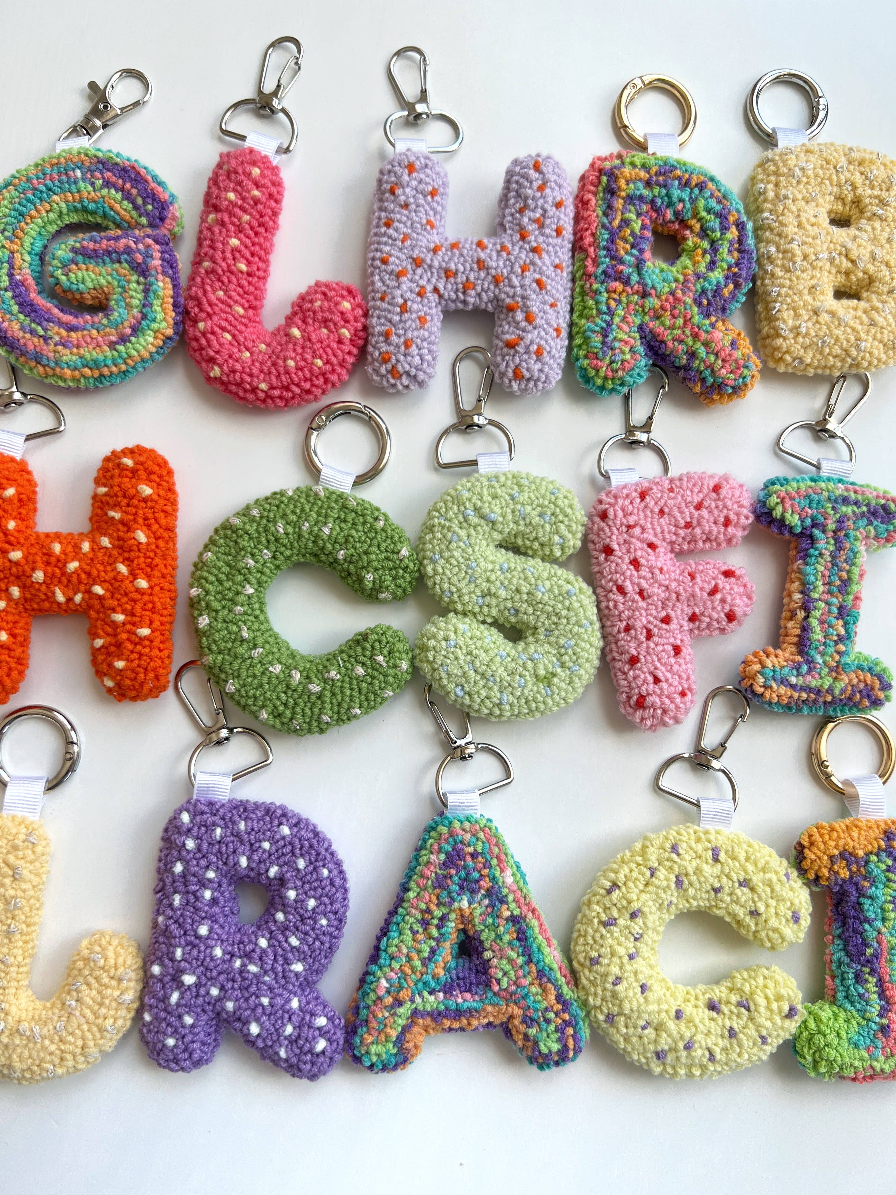EmbroiderywithAycan - Wholesale Keychain – Women's - Letter Keychains, Handmade Initial Keychains2