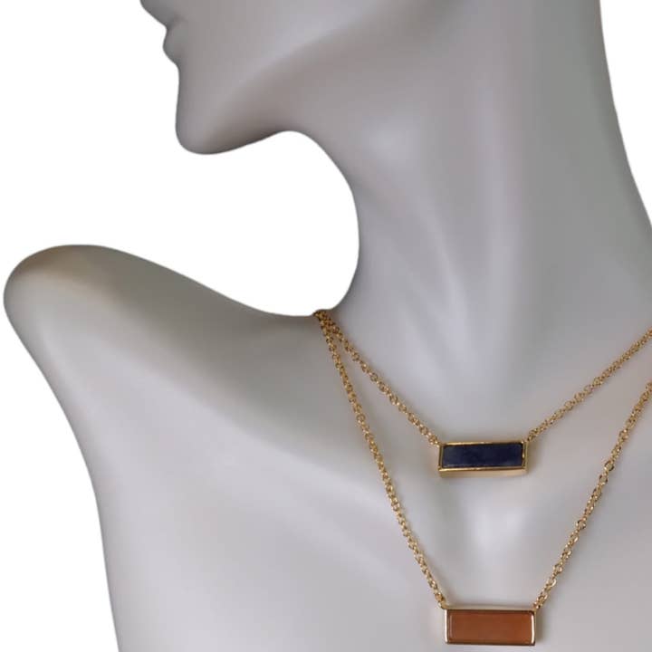 Naturlig ädelsten tallrik halsband för wholesale av Morana