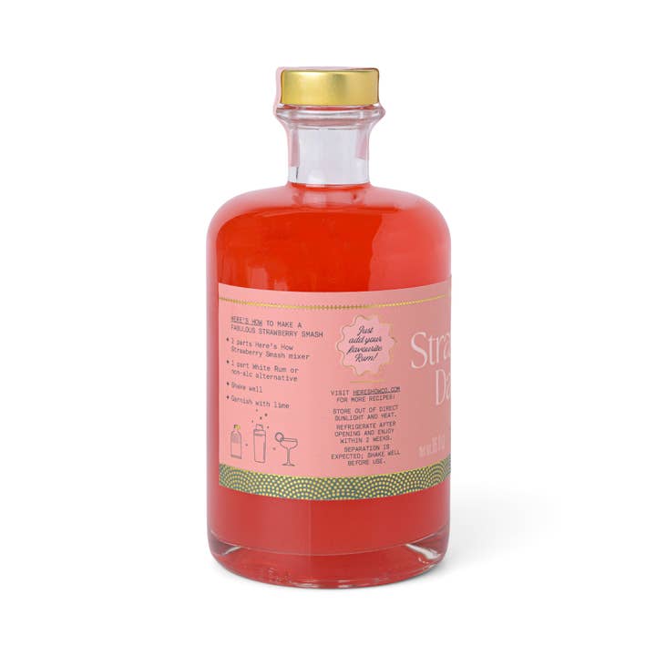 Designworks Collective – wholesale Cocktail mix/syrup – Here's How Strawberry Daiquiri Cocktail Mixer 500ml1
