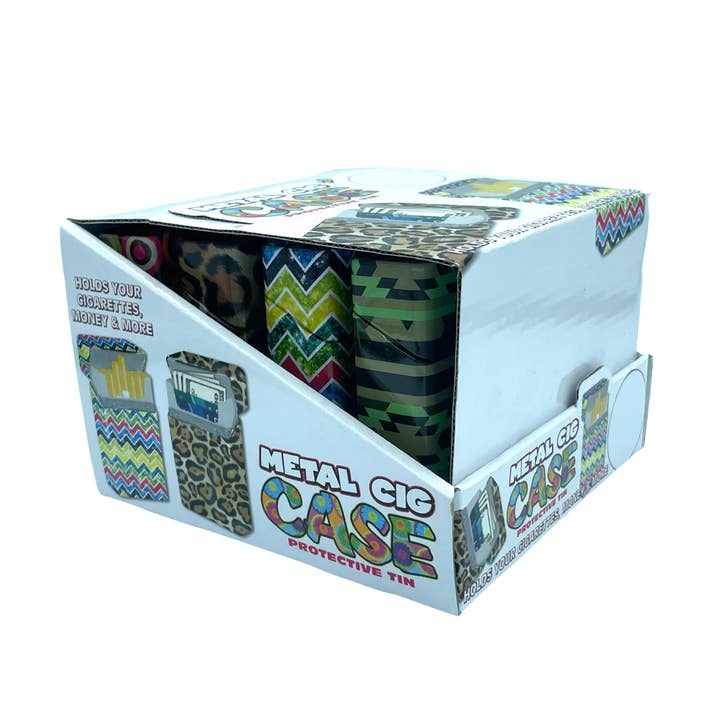 K & S WHOLESALE INC - Wholesale Cigarette Case - Metal Cig Case 8 CT Display2