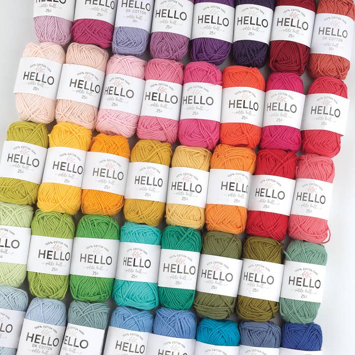 Creative World of Crafts - Wholesale Yarn - Hello 100% Cotton Gift Box Pack of 12 Balls Light DK Weight