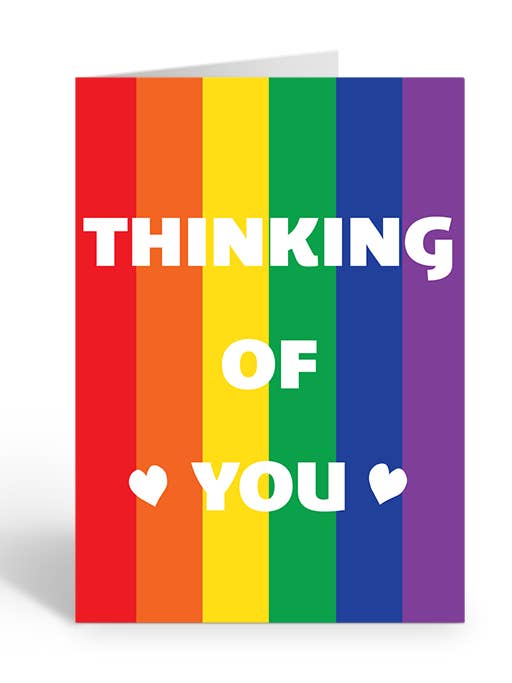 Biglietto di auguri THINKING OF YOU LGBTQ+ per la vendita all'ingrosso da parte di Two Brides Presents