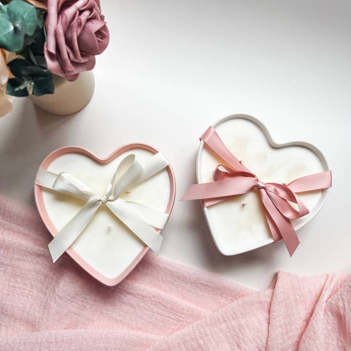 be mine | heart shaped soy candle | valentine's fragrance for wholesale by Collective Harmony Co
